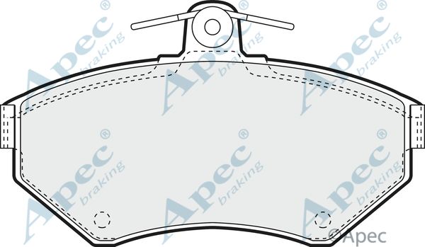 APEC BRAKING Комплект тормозных колодок, дисковый тормоз PAD961